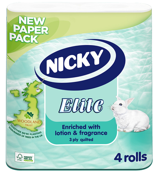 Nicky Elite 3ply Toilet paper in a Eco-Friendly Paper Bag