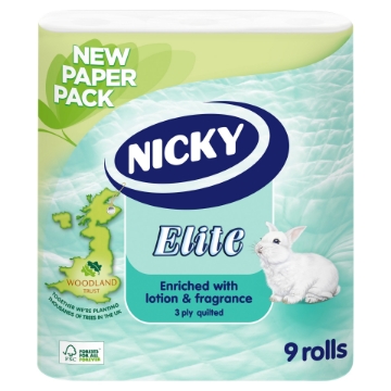 Nicky Elite 3ply toilet rolls are designed to be extra soft and gentle on the skin. The three layers of paper provide a cushioned and comfortable experience, making them ideal for sensitive skin or those looking for a luxurious toilet paper option. Nicky Elite 3ply toilet rolls with Balm include a light fragrance to enhance any bathroom.